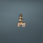 Lux ørering med Sløjfe fra le mosch er en simpel ørering i forgyldt.