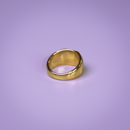 Hardy statement ring I forgyldt fra le mosch