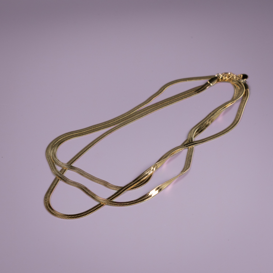 Luna snake halskæde - forgyldt 110 cm - 4 mm fra le mosch