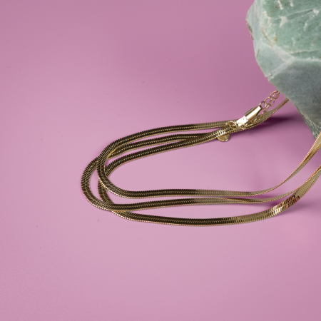 Luna snake halskæde - forgyldt 110 cm - 4 mm fra le mosch