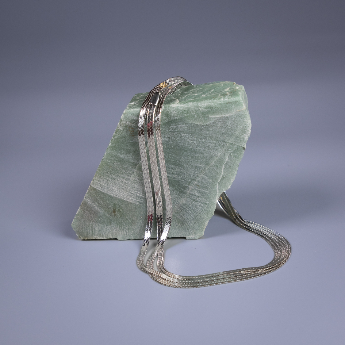 Luna slange halskæde - forsølvet 110 cm - 4 mm fra le mosch