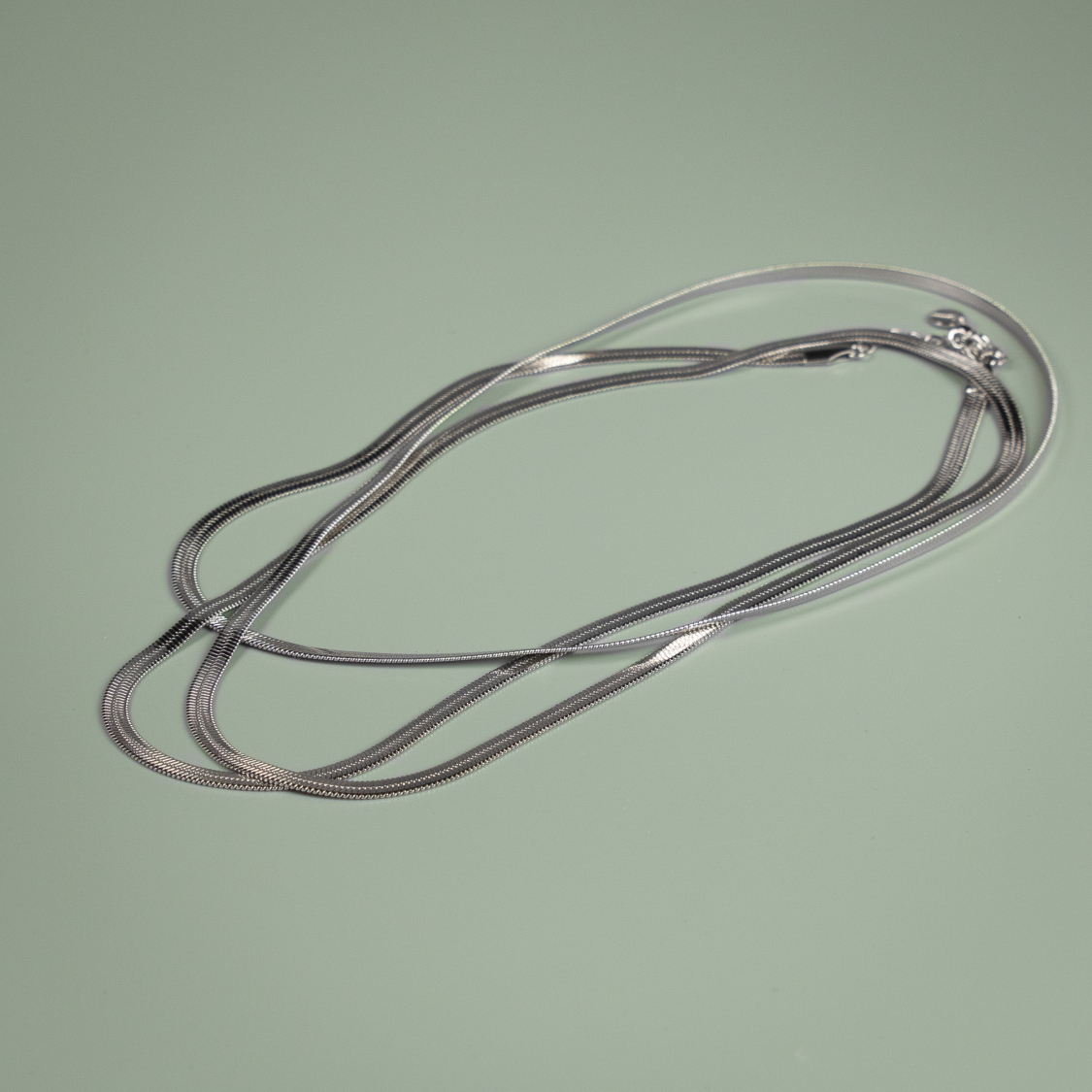 Luna snake halskæde - forsølvet 110 cm - 4 mm fra le mosch