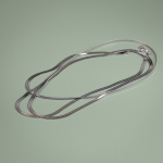 Luna snake halskæde - forsølvet 110 cm - 4 mm fra le mosch