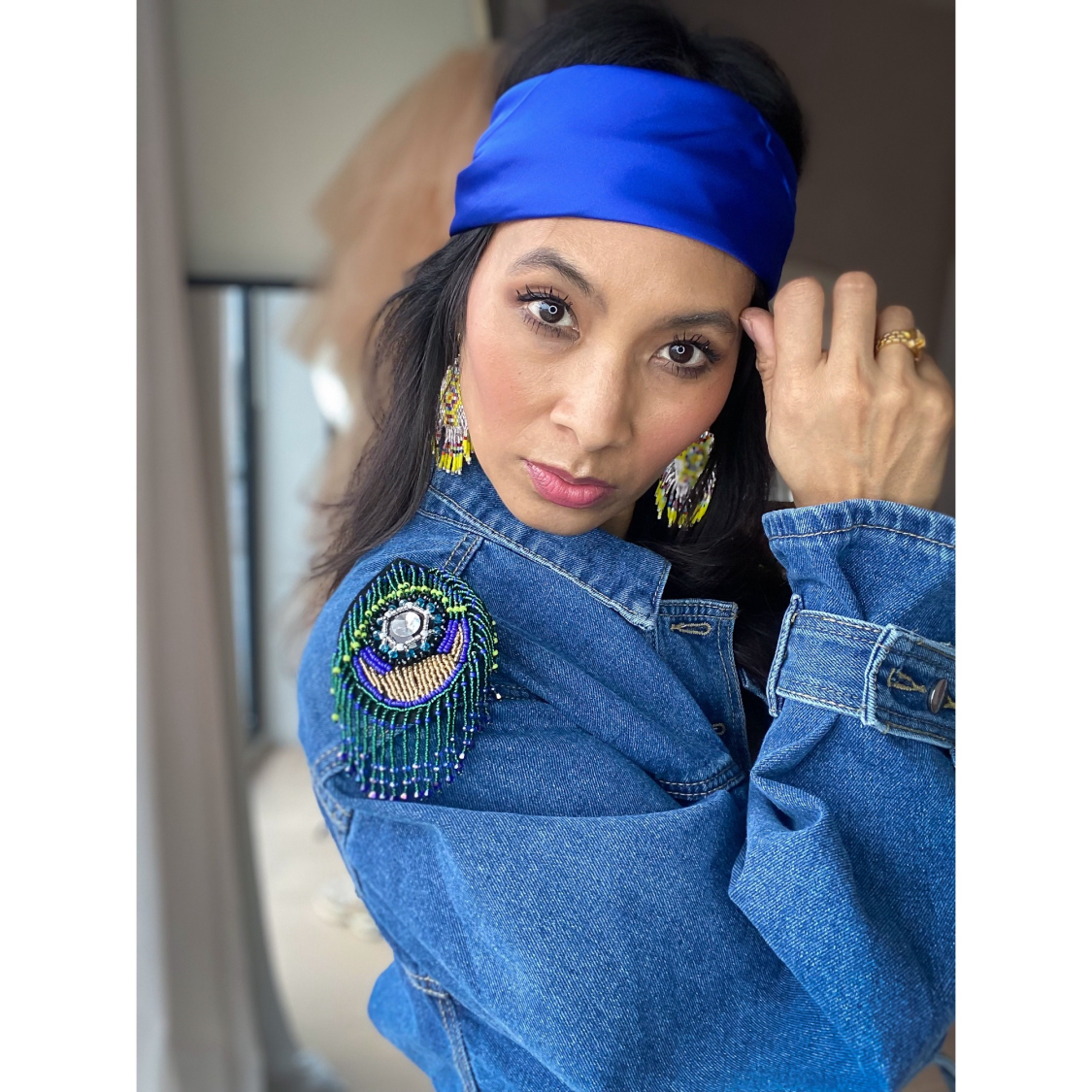 Epaulet/Broche - Drop med perler fra le mosch