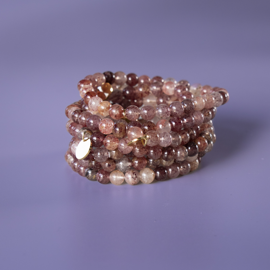 Haniel armbånd Peach Jaspis natursten 6mm fra le mosch