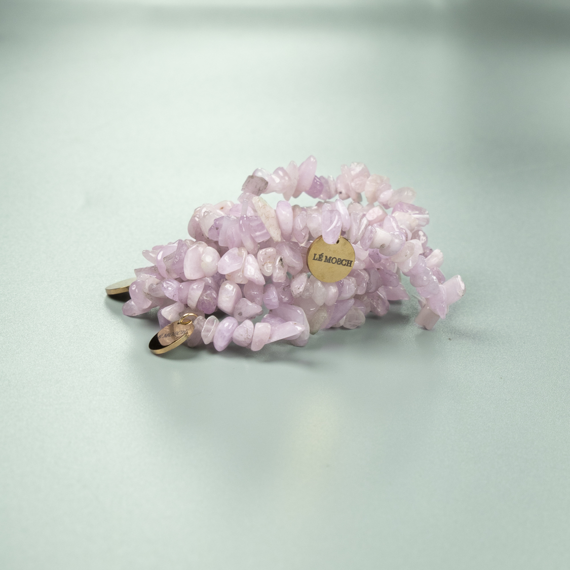 Lucky naturstensarmbånd i Kunzit Lilla fra le mosch