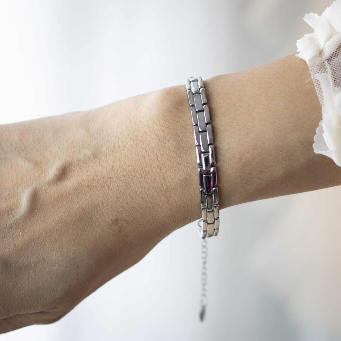 Prim blokarmbånd i forsølvet fra le mosch