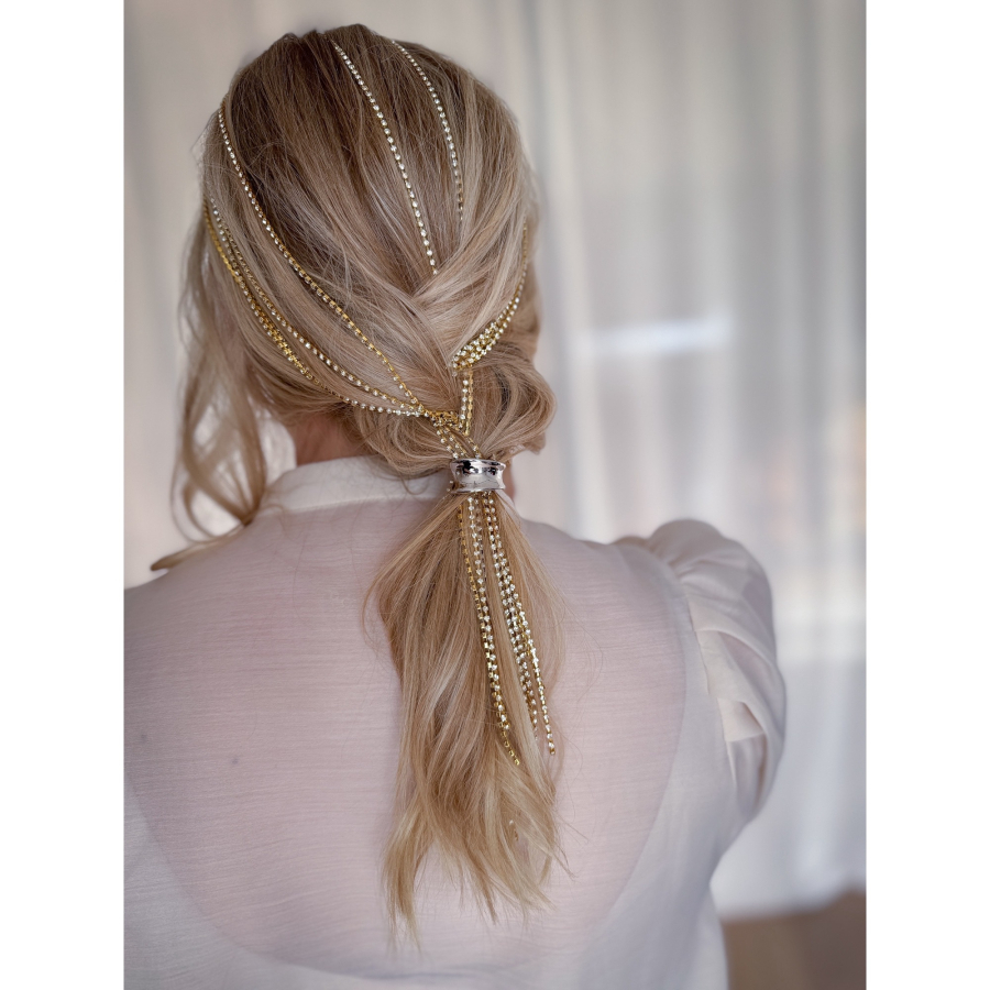 Claudia Lille Hair Cuff i sølvlook