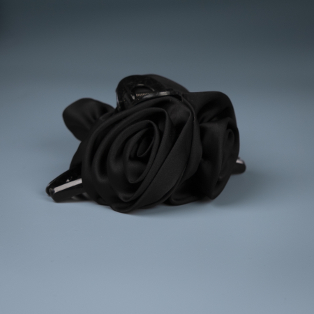 Duo rose  hårklemme I sort fra le mosch