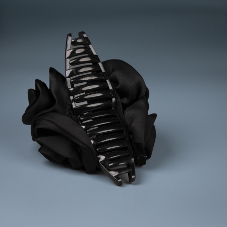 Duo rose  hårklemme I sort fra le mosch