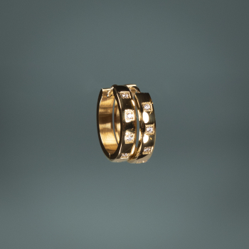 Kein hoops med sten i forgyldt fra le mosch