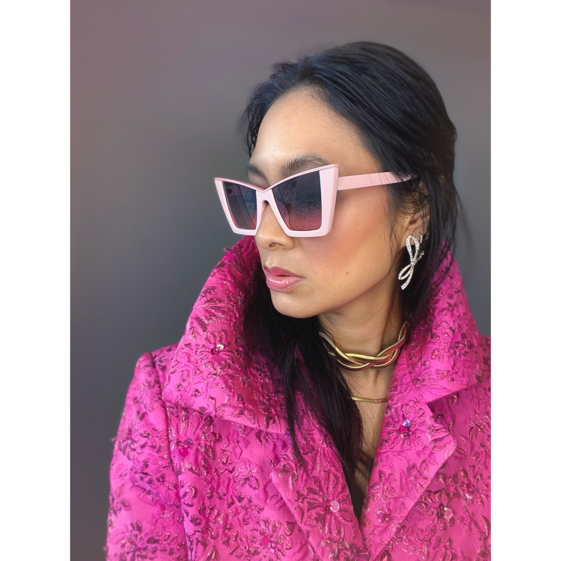 Janis Cat Eye solbriller i Rosa fra le mosch