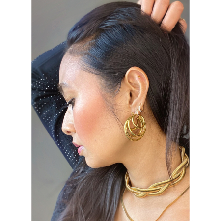 Gabriella hoops I forgyldt fra le mosch