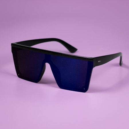 Lulu solbriller i Sort og Blå reflektor fra le mosch lemosch