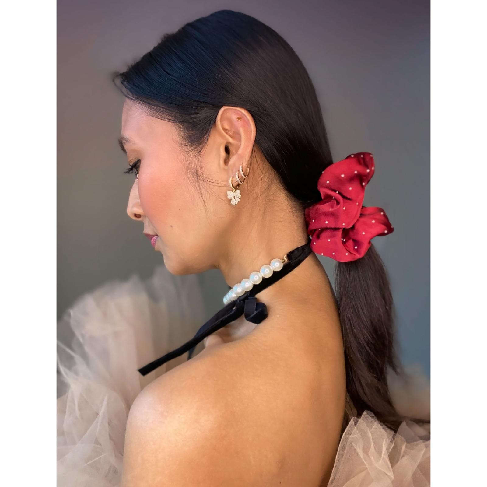 Dash Scrunchie i Vinrød fra le mosch