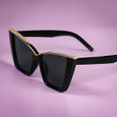 Helle Cat Eye solbriller I Sort fra LÉ MOSCH Helle Cat Eye solbriller I Sort fra LÉ MOSCH