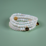 Haniel armbånd Hvid Opal natursten 6mm fra le mosch