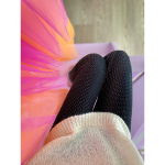 Naomi leggings med sorte nitter fra LÉ MOSCH, festlige sorte glitrende leggings, 