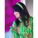 Simi hårbøjle med rhinsten i LYSEGRØN fra le mosch