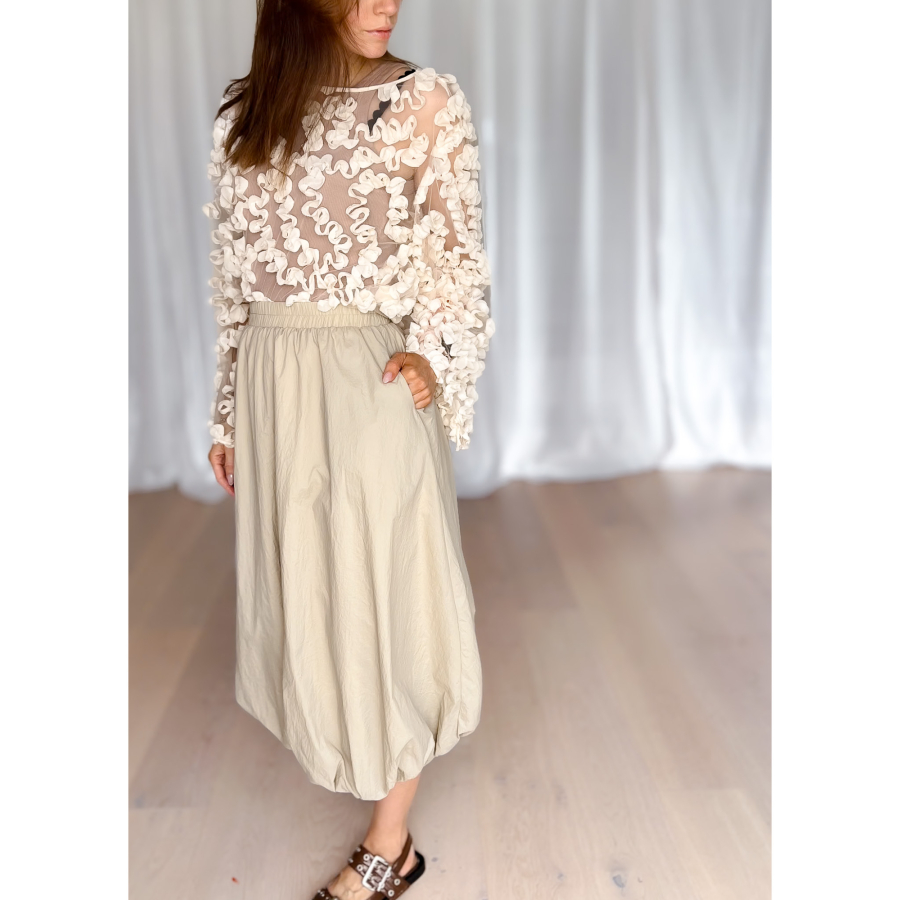 Nine Ballon Nederdel i Creme fra le mosch