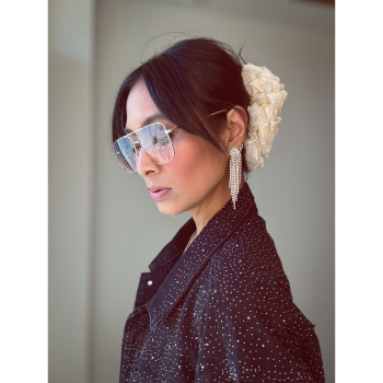 Dassel øreringe med rhinsten i forgyldt fra le mosch Dassel øreringe med rhinsten i forgyldt fra le mosch