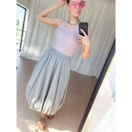 Nine Ballon Nederdel i Grå fra le mosch