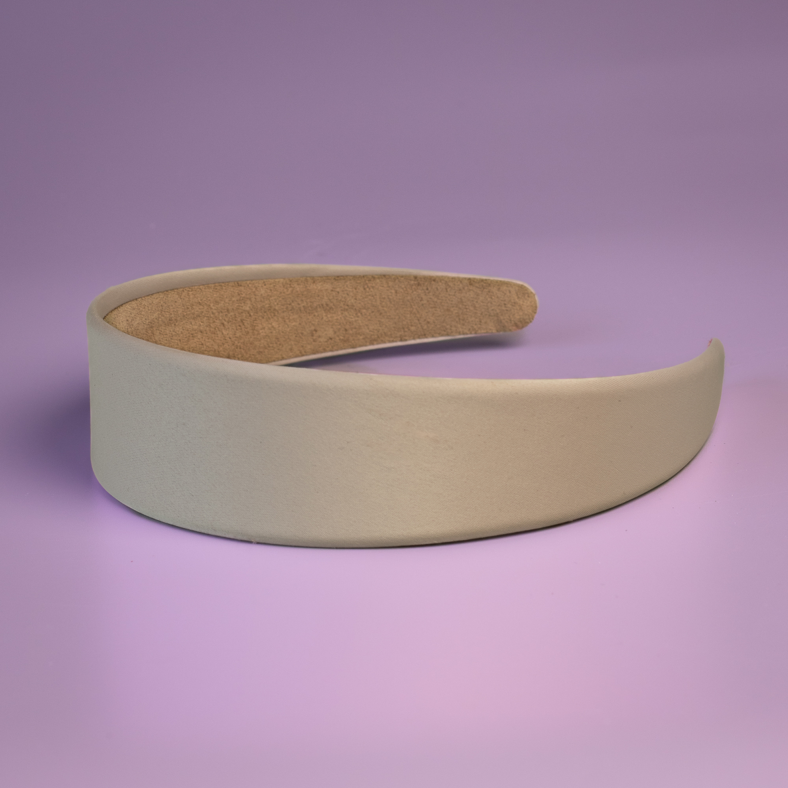 Myl hårbøjle i Beige 4 cm fra le mosch