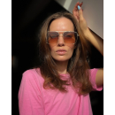 Eddie solbriller i Gylden og Brun fra le mosch