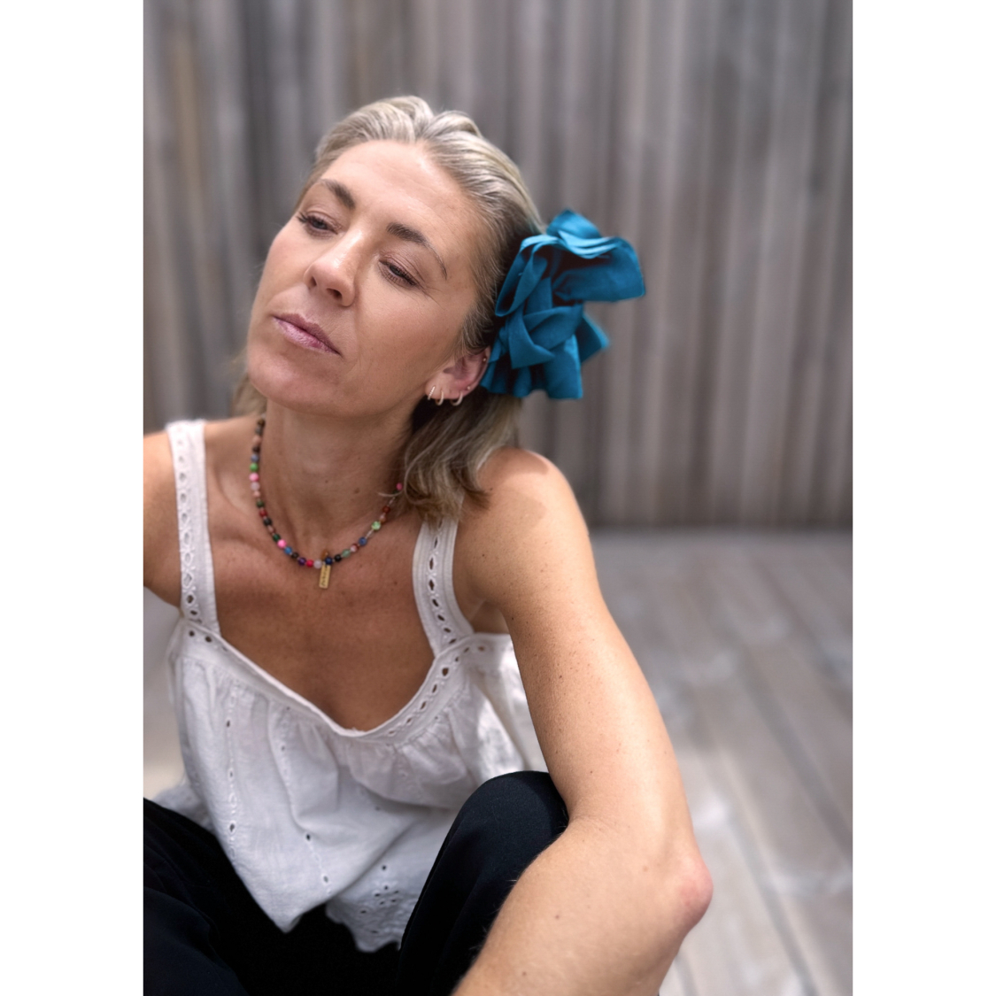 Falka Hårklemme i Petrol fra le mosch