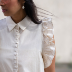 Lillah Sæt med Skjorte og Bukser i Creme fra le mosch