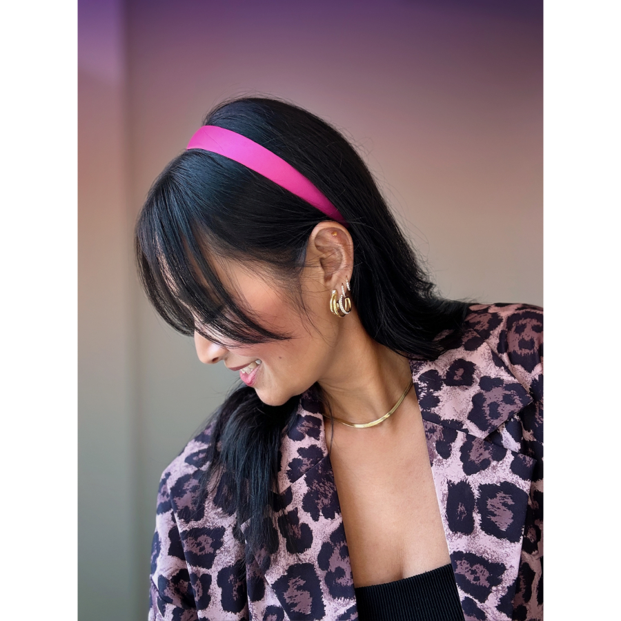 Myl hårbøjle i Pink 2 cm fra le mosch