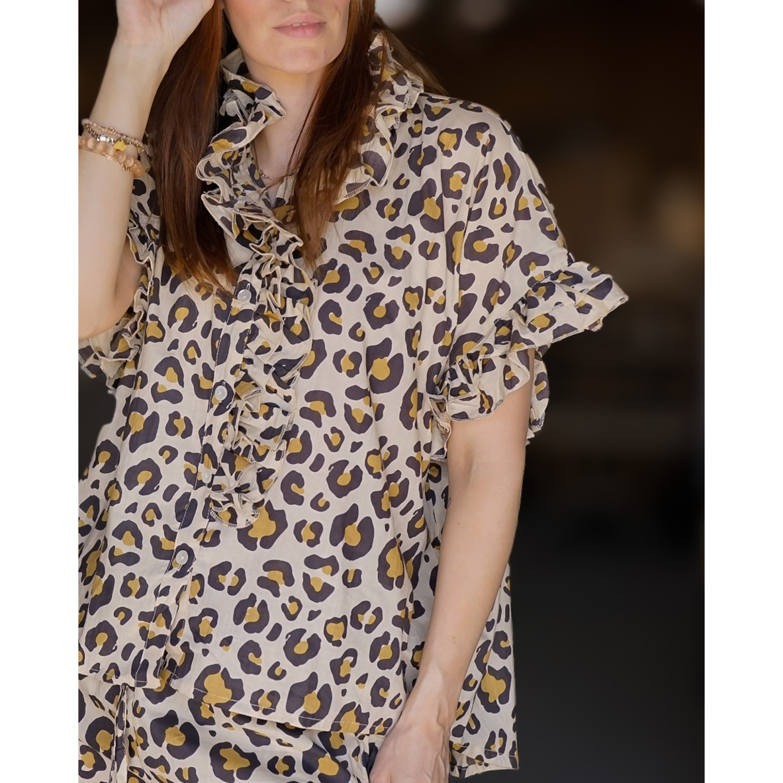 Lynette Skjorte med leopardprint fra le mosch