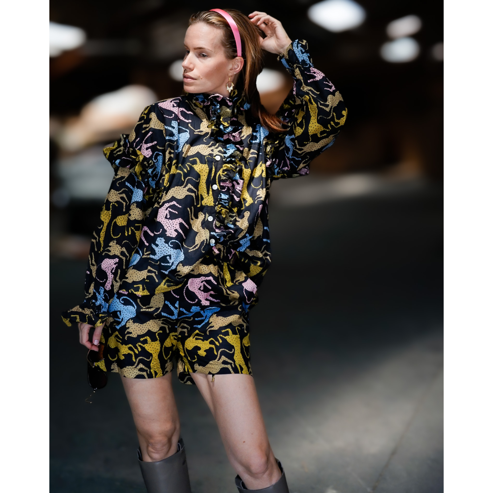 Shorts med print af leoparder