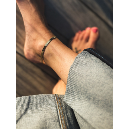 Ivalene armbånd og ankelkæde i forgyldt 20 - 23 cm fra le mosch