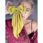 Bea sløjfe hårspænde i oliven grøn fra le mosch