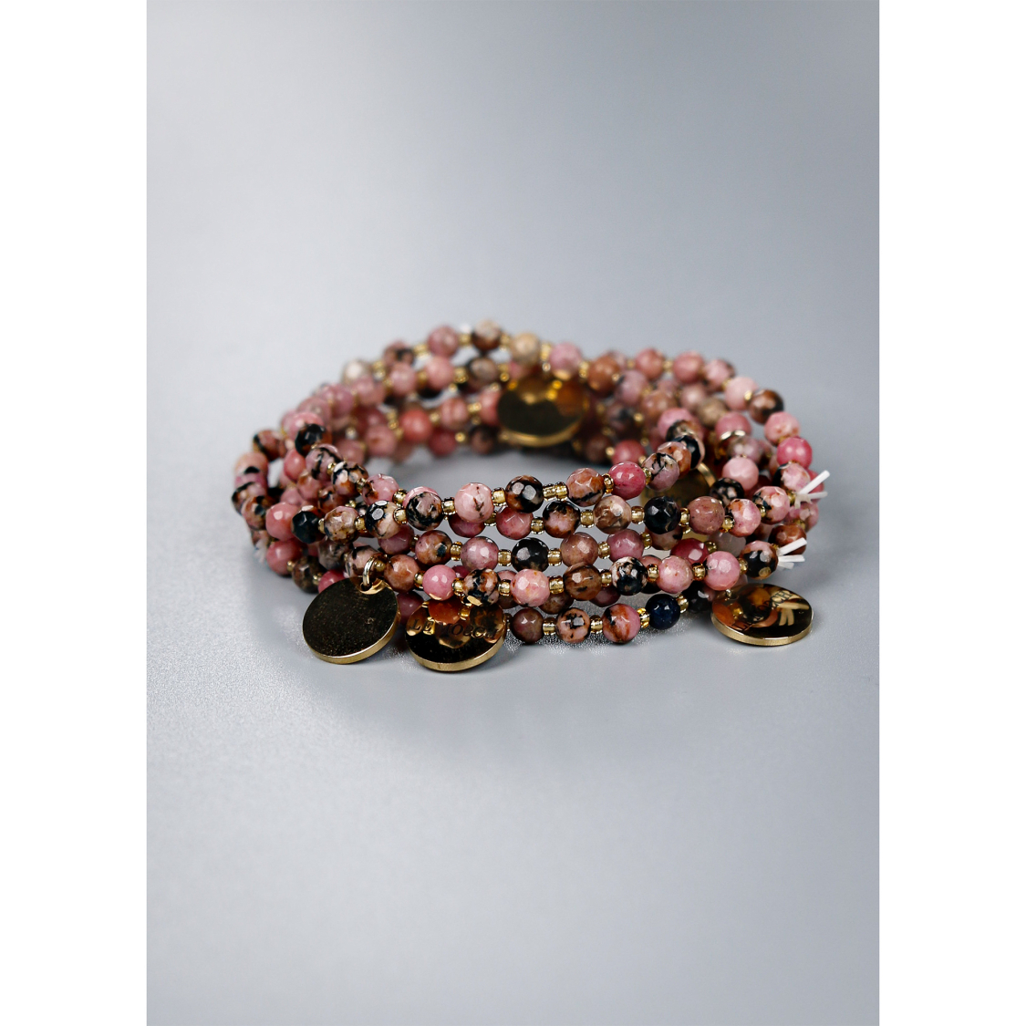 Jophiel armbånd i Rhodonit fra le mosch