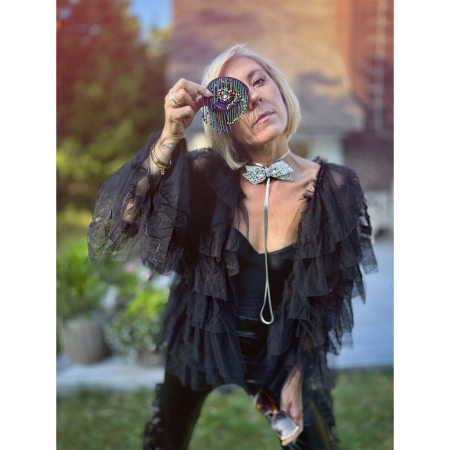 Tessie Tyl Cardigan i Sort fra le mosch