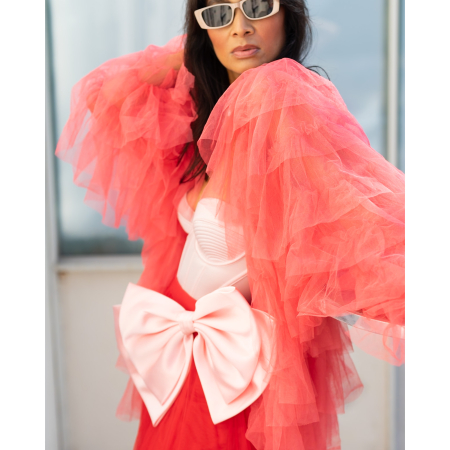 Kassandra Sløjfe med sikkerhedsnål i Rosa Fra le mosch