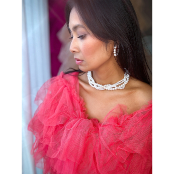 Palma perle halskæde med 4 rækker perler fra le mosch Palma perle halskæde med 4 rækker perler fra le mosch