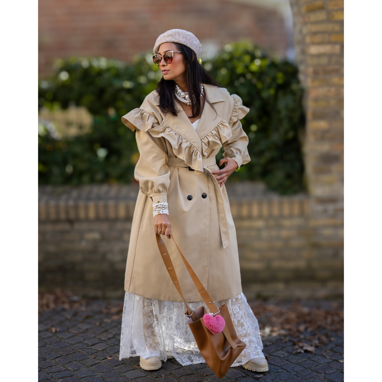 Emma Trenchcoat med flæser fra LÉ MOSCH