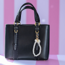 Zilla Nøglering med perler og musling, taskepynt, taskecharm, Zilla Nøglering med perler og musling, taskepynt, taskecharm,