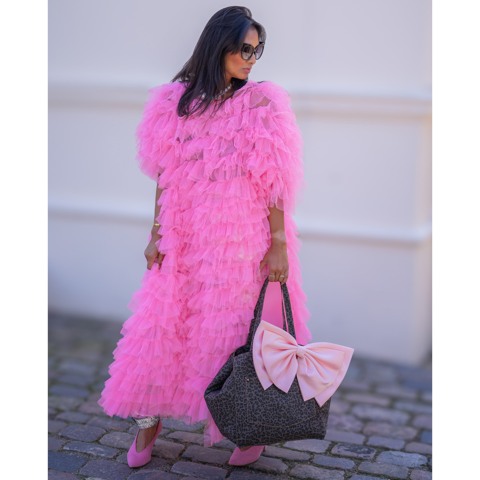 Tomine Tyl Kjole i Pink