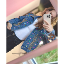 Lova Denim Jakke med Sten og Nitter fra LÉ MOSCH Lova Denim Jakke med Sten og Nitter fra LÉ MOSCH
