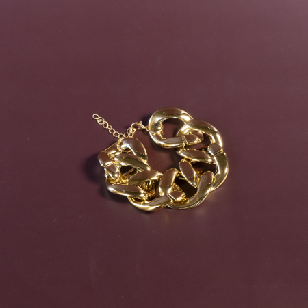 Cana Armbånd med guldfarvede led fra LÉ MOSCH, statement armbånd,