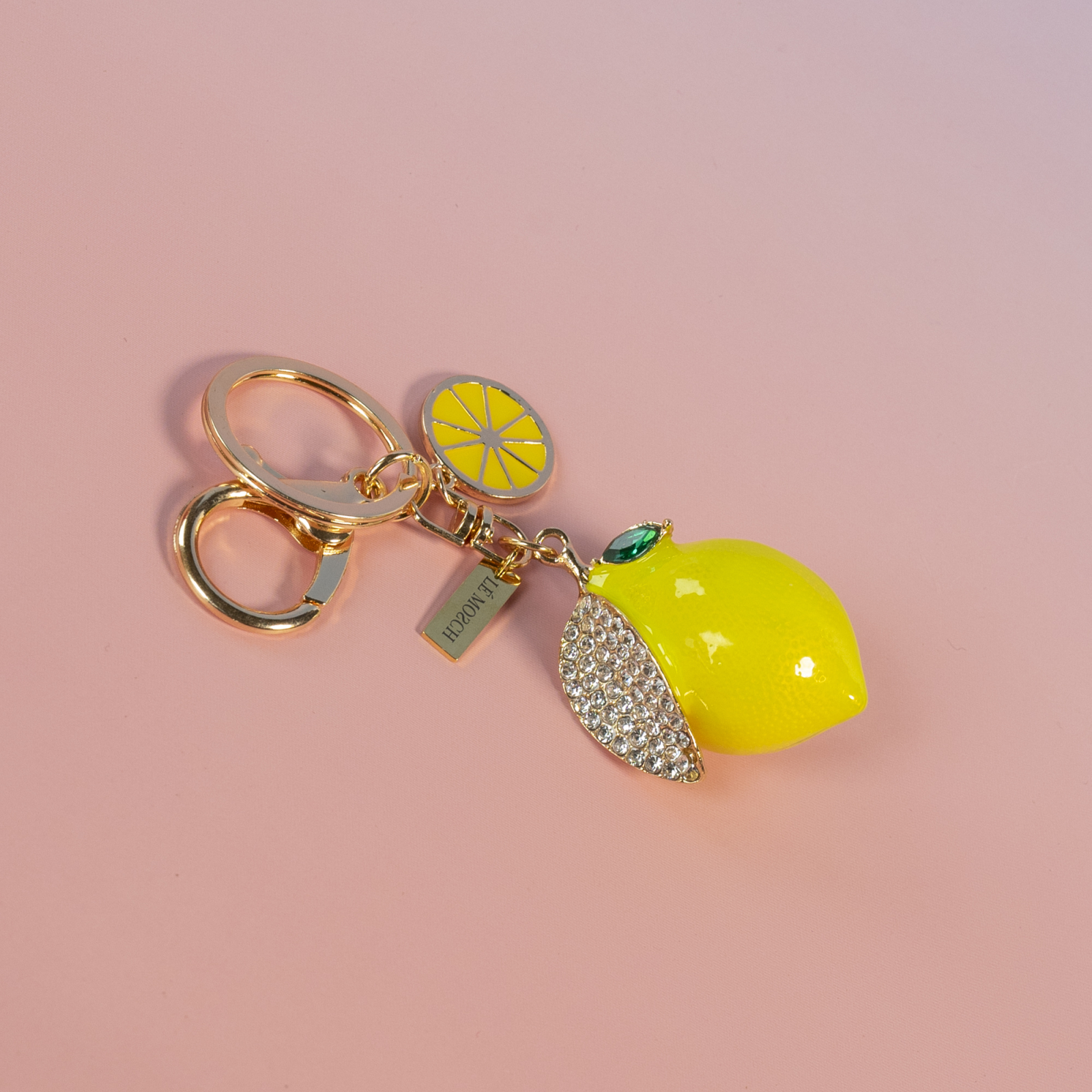 Citron Nøglering fra LÉ MOSCH, taskepynt, charm med citron, 
