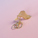 Stiletto Nøglering fra LÉ MOSCH, nøglering med sko, taskecharm med stilethæl,