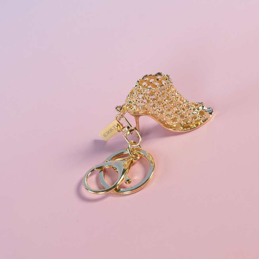 Stiletto Nøglering fra LÉ MOSCH, nøglering med sko, taskecharm med stilethæl,