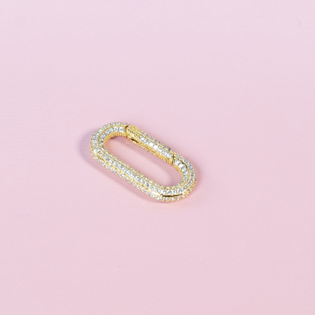 Enja Oval Karabinring med similisten fra LÉ MOSCH, carabinring til nøglering, ekstra ring til taskecharm, taskepynt,