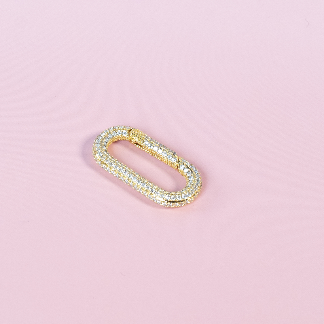 Enja Oval Karabinring med similisten fra LÉ MOSCH, carabinring til nøglering, ekstra ring til taskecharm, taskepynt,