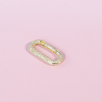 Enja Oval Karabinring med similisten fra LÉ MOSCH, carabinring til nøglering, ekstra ring til taskecharm, taskepynt,